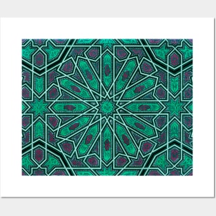 Antique Geometric Mosaic Print Posters and Art